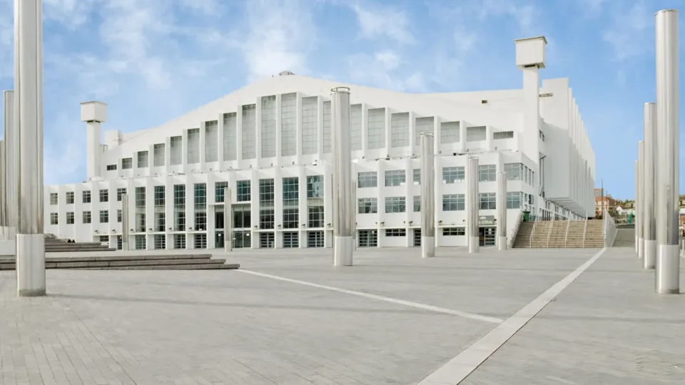 Wembley Arena exterior and forecourt in a 2007 archive photograph
