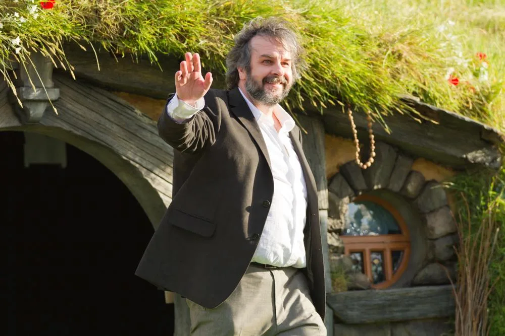 Peter Jackson waves at the Wellington premiere of The Hobbit in November 2012