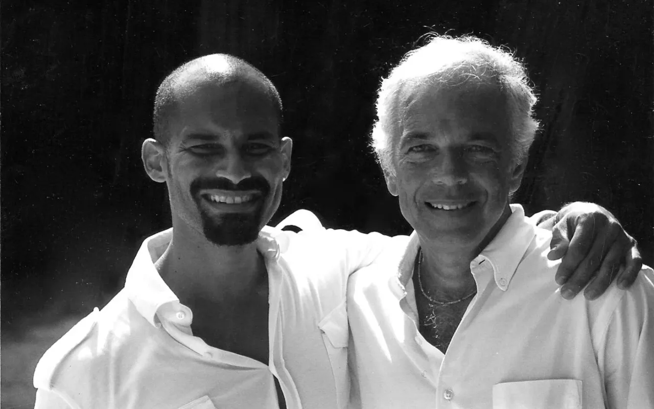 Ralph Lauren, right, with photographer Arnaldo Anaya-Lucca in a 2013 black and white photograph