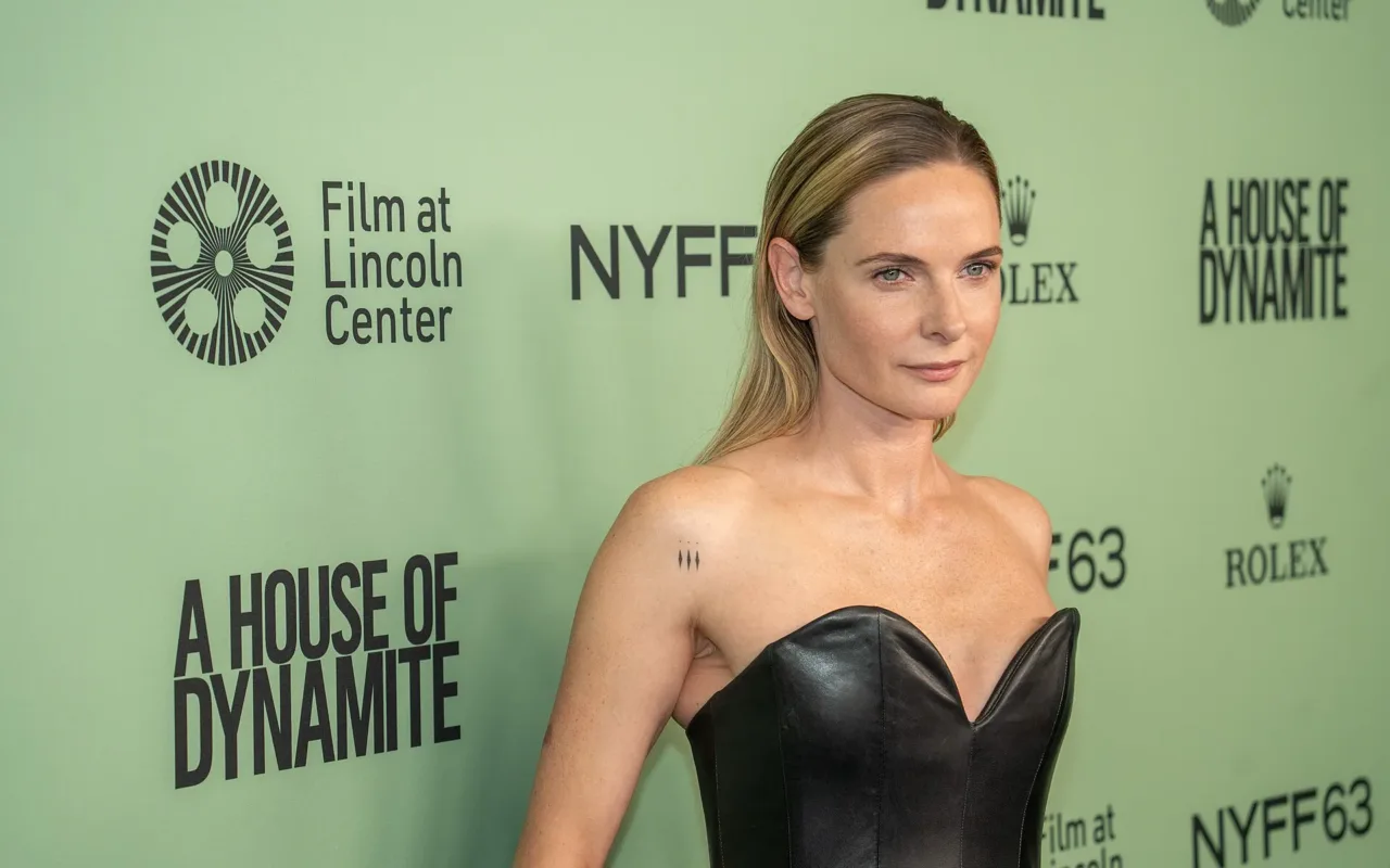 Rebecca Ferguson at the New York Film Festival for A House of Dynamite in September 2025
