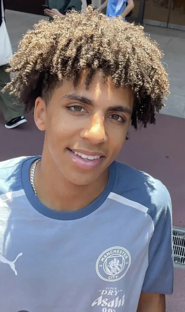 Rico Lewis wearing Manchester City training kit during the July 2023 pre-season tour