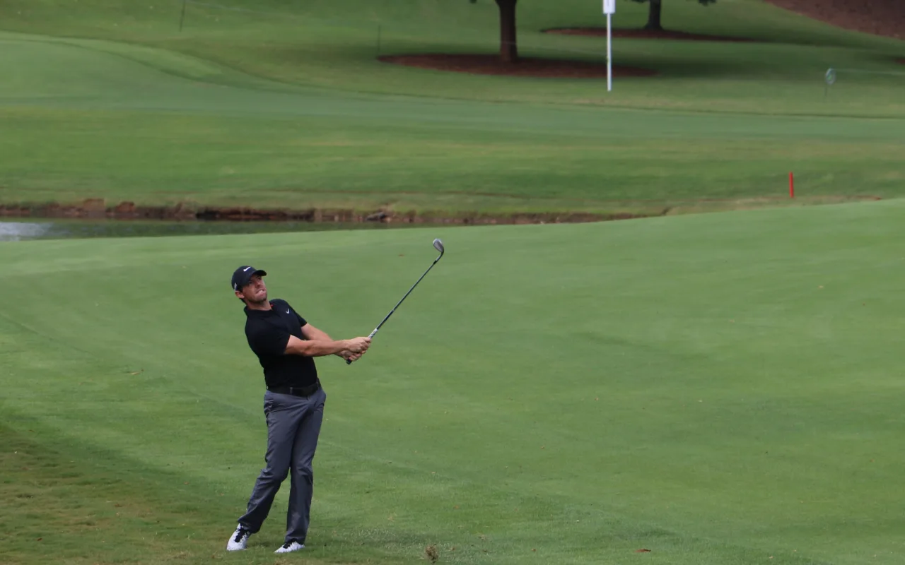 Rory McIlroy during practice at the Tour Championship