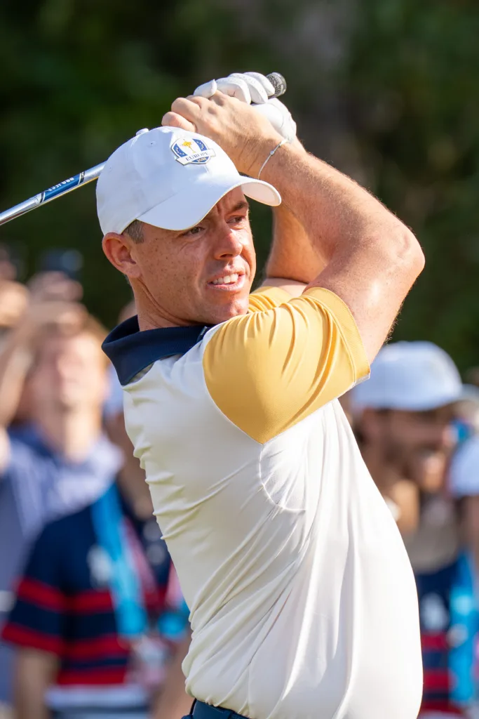 Rory McIlroy during the 2025 Ryder Cup
