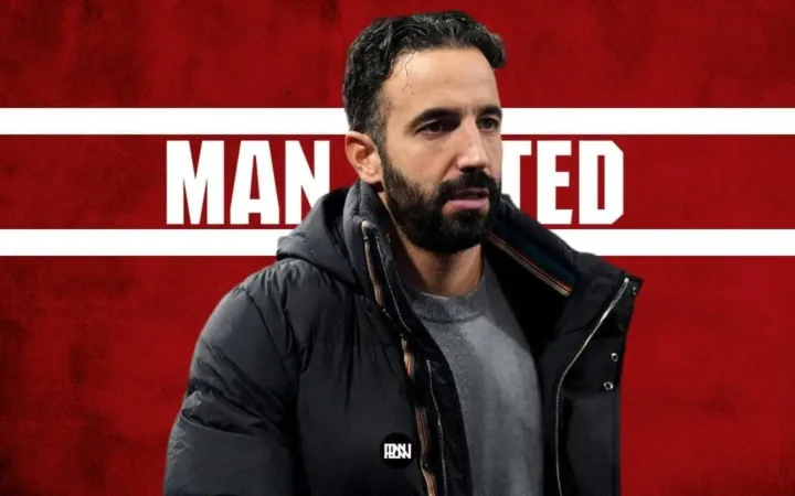 Manchester United player pictured during a matchday scene at Old Trafford
