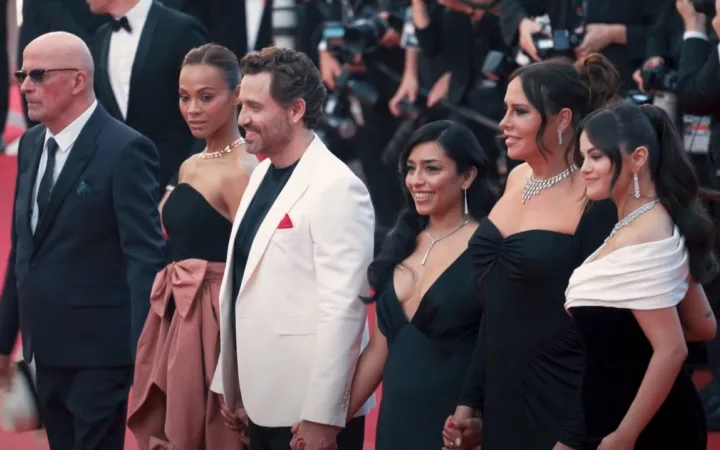 Selena Gomez with the Emilia Perez cast at the 2024 Cannes Film Festival