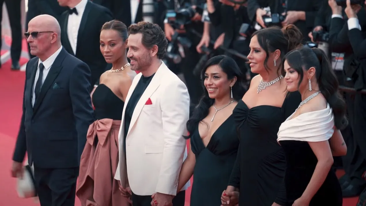Open the featured image for Selena Gomez Merlot Manicure Makes Burgundy Nails Feel Fresh for Fall Selena Gomez with the Emilia Perez cast at the 2024 Cannes Film Festival