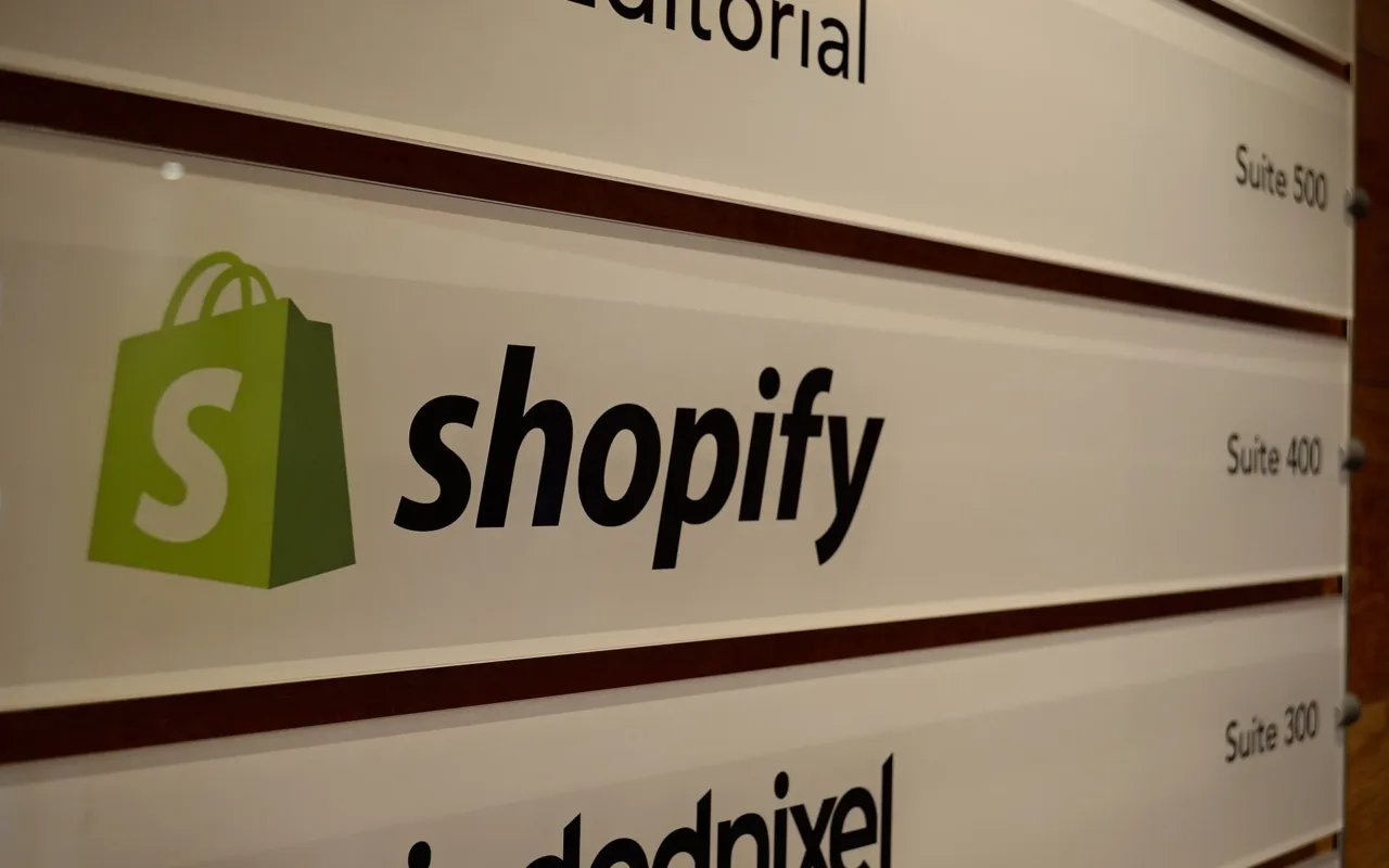 Shopify office directory sign in Toronto photographed in August 2015