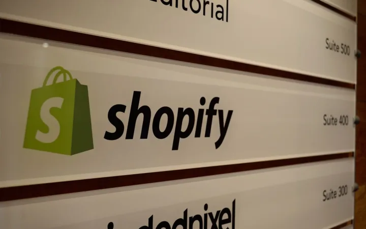 Shopify office directory sign in Toronto photographed in August 2015