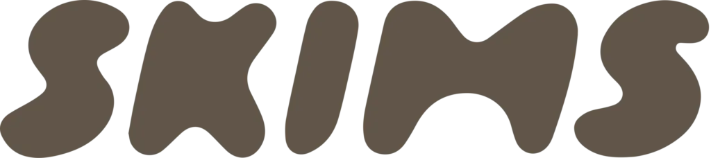SKIMS wordmark used to identify the clothing company discussed in the article