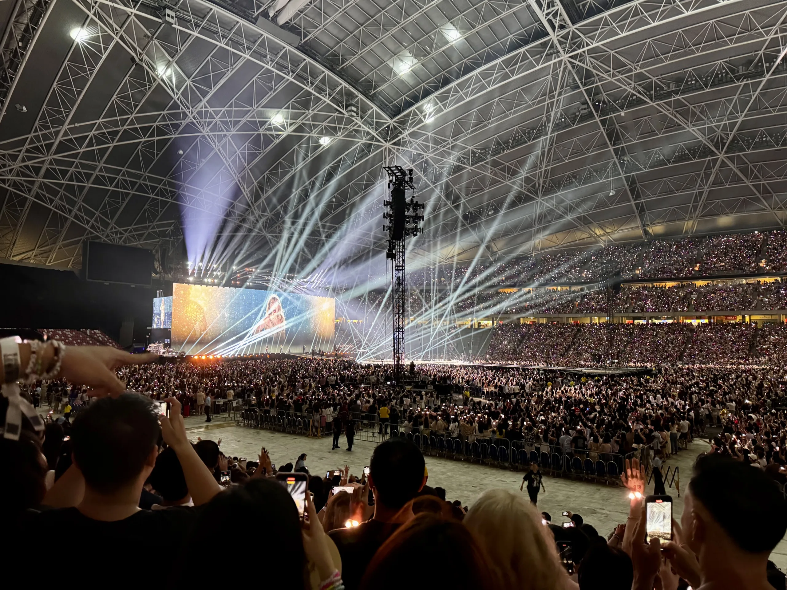 Open the featured image for Taylor Swift Patient Zero Video Caps a Record-Breaking VMA Week Taylor Swift performing on stage during The Eras Tour
